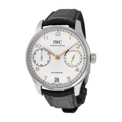IWC Portugieser Automatic Silver Dial Mens Watch IW500704 (black, arb2355)