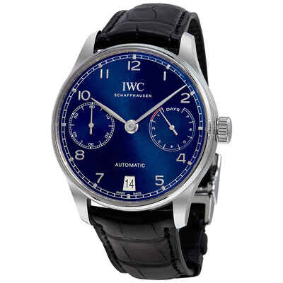 IWC Portugieser Automatic Blue Dial Mens Watch IW500710 (black, arb2358)