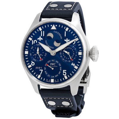 IWC Big Pilot Perpetual Automatic Mens Watch Blue Dial IW503605 (blue, arb2372)