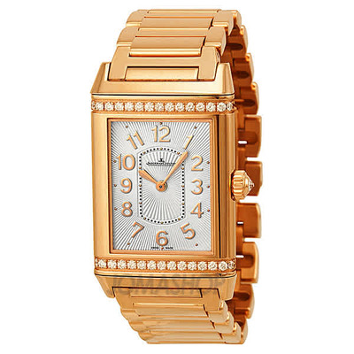 Jaeger-LeCoultre Grande Reverso Silver Dial 18kt Rose Gold Ladies Watch (Item Code Q3202121) (arb3685)