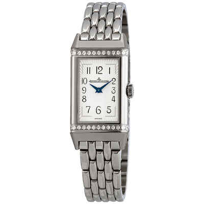 Jaeger-LeCoultre Reverso Q3288120 Ladies Watch Diamond Silver Dial (black, arb3688)