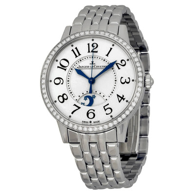 Jaeger-LeCoultre Rendez-Vous Diamond Ladies Watch, Silver-tone Stainless Steel Case, Automatic Movement Calibre JLC 898A, Day/Night Indicator, Swiss Made - Item: Q3448120 (black, arb3267)