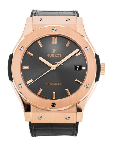 Hublot Classic Fusion Racing Grey King Gold 45mm Watch - Model #511.OX.7081.LR (black, arb3353)