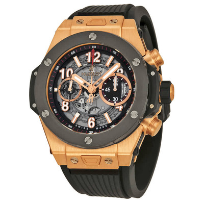 Hublot Big Bang Unico King Gold Ceramic Skeletal Dial Mens Watch Article 411.om.1180.rx (black, arb1846)