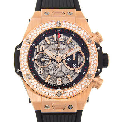 Hublot Big Bang Unico King Gold Dial Silver Automatic Mens Watch 411.OX.1180.RX.1104 (black, arb1849)
