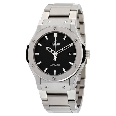 Hublot Classic Fusion Mens Titanium Automatic Watch Black Dial, 42mm with Date Function 542.NX.1170.NX (black, arb2673)