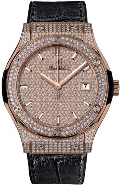 Hublot Classic Fusion Automatic Mens Watch 542 OX 9010 LR 542.OX.9010.LR.1704 (black, arb2519)