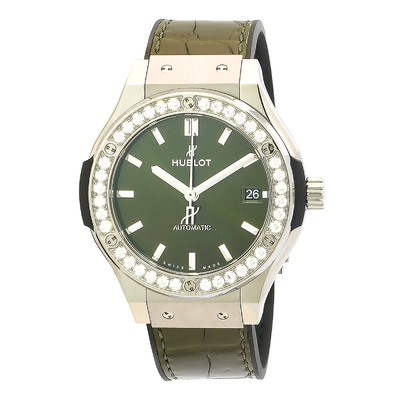 Hublot 565.NX.8970.LR Mens Automatic Green Dial Classic Fusion Watch 565.NX.8970.LR.1204 (green, arb23127)