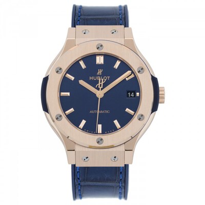 Hublot Classic Fusion 565.ox.7180.lr Blue Sunray Dial Rose Gold Automatic Mens Watch (blue, arb1861)