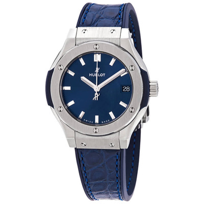 Hublot Classic Fusion Blue Dial Blue Leather Ladies Watch, Ar. 581.nx.7170.lr (blue, arb1876)