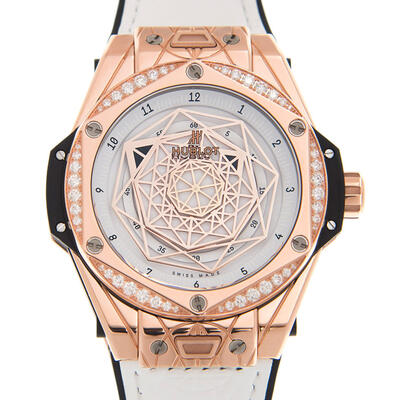 Hublot Big Bang Sang Bleu Automatic White Dial Ladies Watch 465.OS.2028.VR.1204.MXM19 (arb1885)