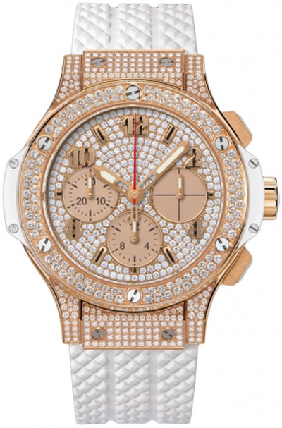Hublot Big Bang White Diamond Dial Automatic 18k Rose Gold Ladies Watch - Article: 341.PE.9010.RW 341.PE.9010.RW.1704 (arb2492)