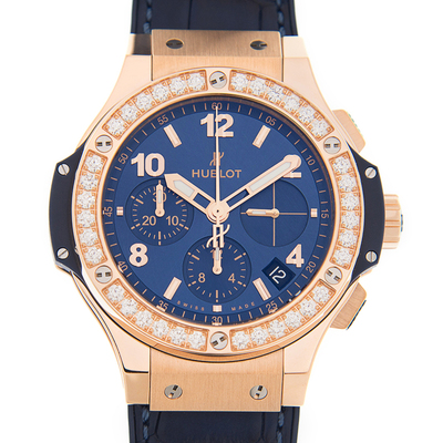Hublot Big Bang Chronograph Automatic Diamond Blue Dial Mens Watch 341.PX.7180.LR.1204 (blue, arb2494)