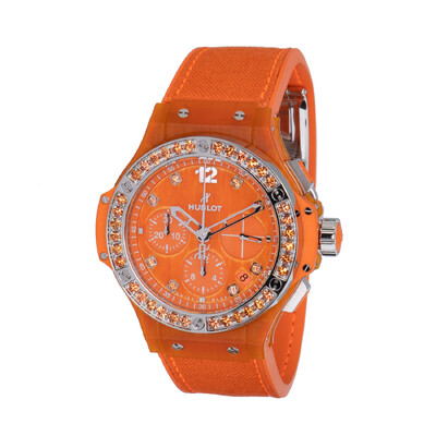 Hublot 341.XO.2770.NR.1206 - Tutti Frutti Linen Chronograph Automatic Diamond Orange Dial Ladies Watch (orange, arb2500)