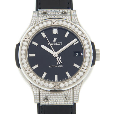 Hublot Classic Fusion Automatic Diamond Black Dial Mens Watch 565.NX.1470.LR 565.NX.1470.LR.1604 (black, arb2541)