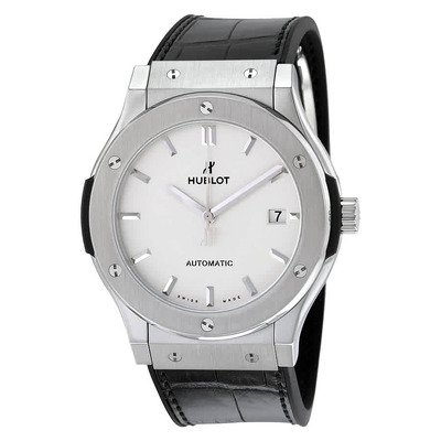Hublot Classic Fusion Automatic Opaline Dial Titanium 45 MM Mens Watch Ref. 511.nx.2611.lr (black, arb3094)