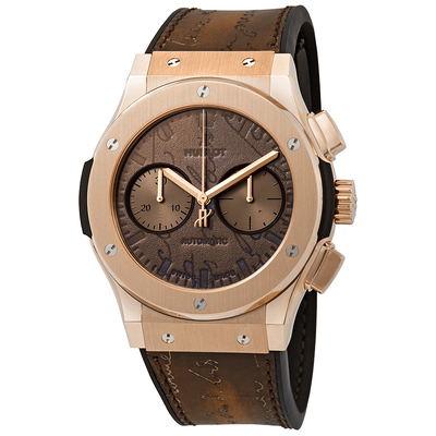 Pre-owned Hublot Classic Fusion Chronograph Brown Dial Mens Watch 521.OX.0500.VR.BERL7 521.OX.0500.VR.BER17 (black, arb6506)