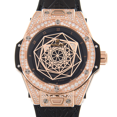 Hublot Big Bang Sang Bleu Automatic Diamond Black Dial Ladies Watch 465.OS.1118.VR.1704.MXM18 (black, arb3058)