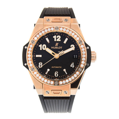 Hublot Big Bang Mens Watch 465.OX.1180.RX - 18k King Gold Case, Black Dial 465.OX.1180.RX.1204 (black, arb3059)