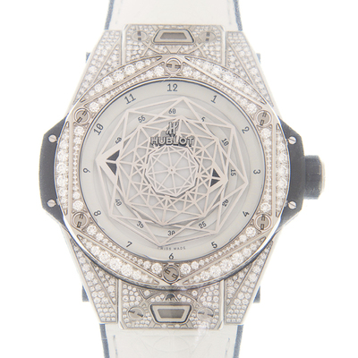 Hublot Big Bang Sang Bleu Automatic Diamond White Dial Unisex Watch - Article 415.NX.2027.VR.1704.MXM18 (arb2722)
