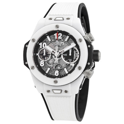 Hublot Big Bang UNICO Automatic Chronograph White Ceramic Silver Dial Mens Watch 441.HX.1170.RX (black, arb2743)