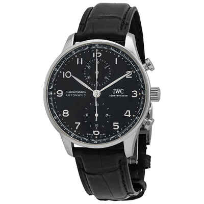 IWC Portugieser Chronograph Automatic Black Dial Mens Watch IW371609 (black, arb2341)