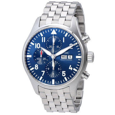 IWC Pilot Le Petit Prince Automatic Chronograph Mens Watch IW377717 (blue, arb3301)
