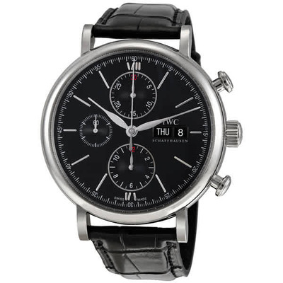IWC Portofino Chronograph Automatic Mens Watch IW391002 (black, arb3176)