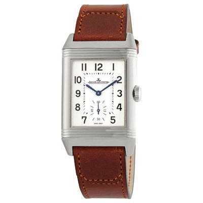 Jaeger-LeCoultre Reverso Classic Duoface Silver Dial Mens Watch Q3848422 (brown, arb3292)