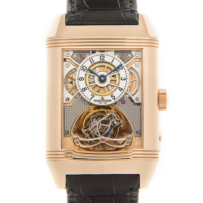 Jaeger-LeCoultre Reverso Gyrotourbillon 2 Manual Wind Rose Gold Mens Watch Q2332420 (blue, arb3666)