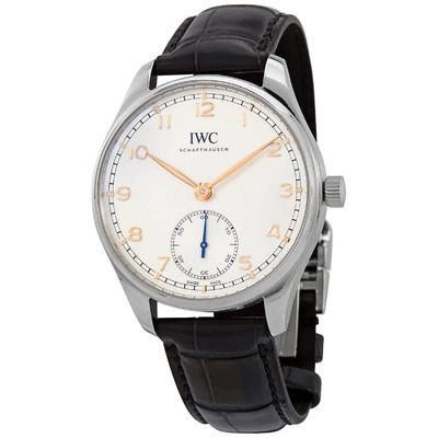 IWC Portugieser Automatic Silver-plated Dial Mens Watch IW358303 (black, arb2325)