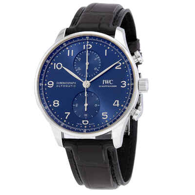 IWC Portuguese Chronograph Automatic Blue Dial Mens Watch IW371606 (black, arb2335)