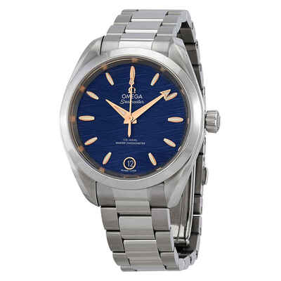 Omega Seamaster Aqua Terra Co-Axial Master Chronometer Automatic Blue Dial Ladies Watch - 22010342003001 220.10.34.20.03.001 (blue, arb5103)