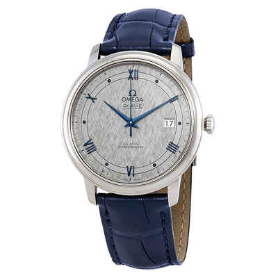 Omega De Ville Mens Automatic Chronometer Grey Dial Watch 424.13.40.20.06.002 (blue, arb2919)