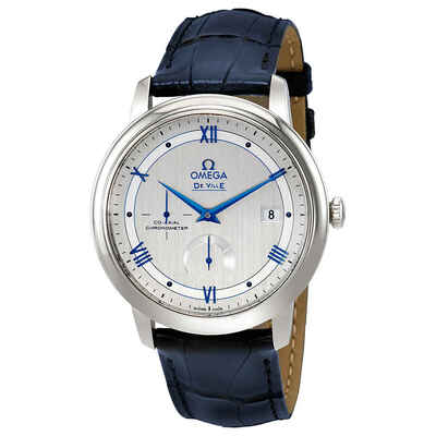 Omega De Ville Automatic Mens Watch 424.13.40.21.02.003: Analog, Grey Dial with Roman/Dot Hour Markers, Sapphire Crystal, Automatic Movement (blue, arb2922)