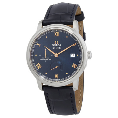 Omega De Ville Mens Automatic Chronometer Blue Dial Watch 424.13.40.21.03.003 (blue, arb2926)