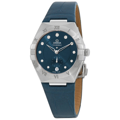 Omega Constellation Automatic Chronometer Diamond Blue Dial Ladies Watch, Model 131.13.34.20.53.001 (blue, arb6156)