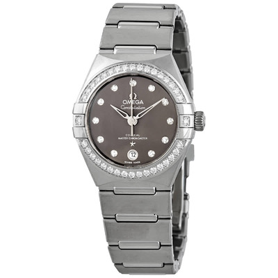 Omega Constellation Automatic Chronometer Diamond Grey Dial Ladies Watch AR0901311501 131.15.29.20.56.001 (arb4461)
