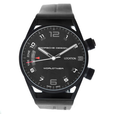 Porsche Design Worldtimer P6750 Automatic Mens Watch Pre-owned 45mm Black Dial 6750.13.44.1180 (black, arb3745)