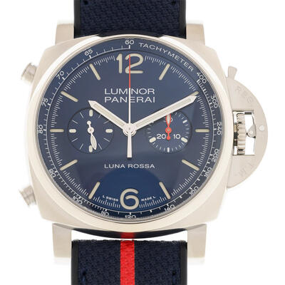 Panerai Luminor Chrono Luna Rossa PAM01303 Automatic Mens Watch Blue Dial (blue, arb3964)