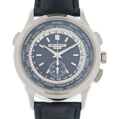 Patek Philippe Complications Series Mens Automatic Blue Dial Watch Ref. 5930G-010 (blue, arb6420)