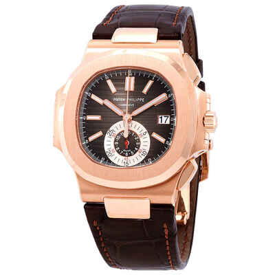 5980R-001 Patek Philippe Nautilus Mens Watch 18kt Rose Gold Matt Brown Dial (black, arb6434)