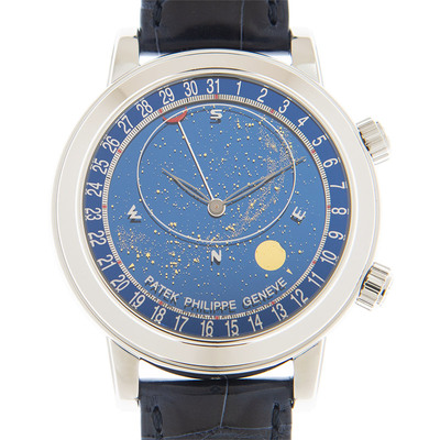 Patek Philippe Grand Complications Platinum Mens Watch 6102P-001 (blue, arb4959)