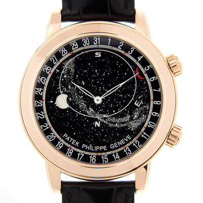 Patek Philippe Grand Complications Black Dial Mens Watch with Model Number 6102R-001 (black, arb4960)
