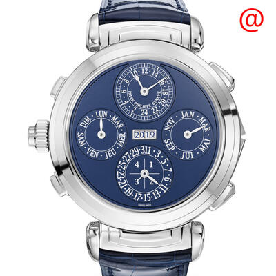 Patek Philippe 6300G-010 Grand Complications Hand-Wind Blue Dial Mens Watch (blue, arb4963)