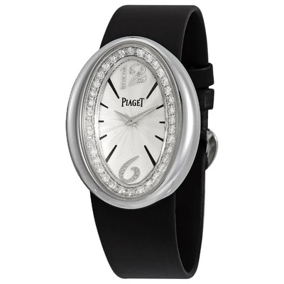 Piaget Limelight Magic Hour Ladies Watch G0A32099 - 18kt White Gold Case, Diamond Bezel, Black Satin Bracelet (black, arb4393)