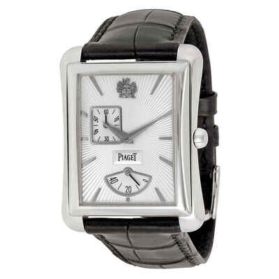Piaget Black Tie Emperador Silver Dial Black Leather Watch G0A33069 (black, arb4394)