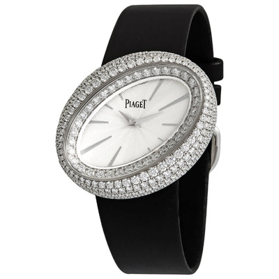Piaget GOA35099 Limelight Magic Hour Silver Dial 18kt White Gold Diamond Ladies Watch G0A35099 (black, arb4405)
