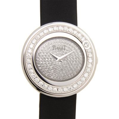 Piaget GOA36189 - Possession 18kt White Gold Diamond Grey Satin Ladies Watch G0A36189 (arb4415)