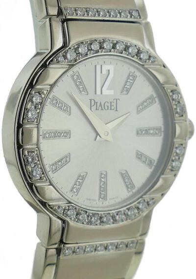 Piaget Polo Silver Dial 18K White Gold Diamond Ladies Watch G0A36233 (arb4418)